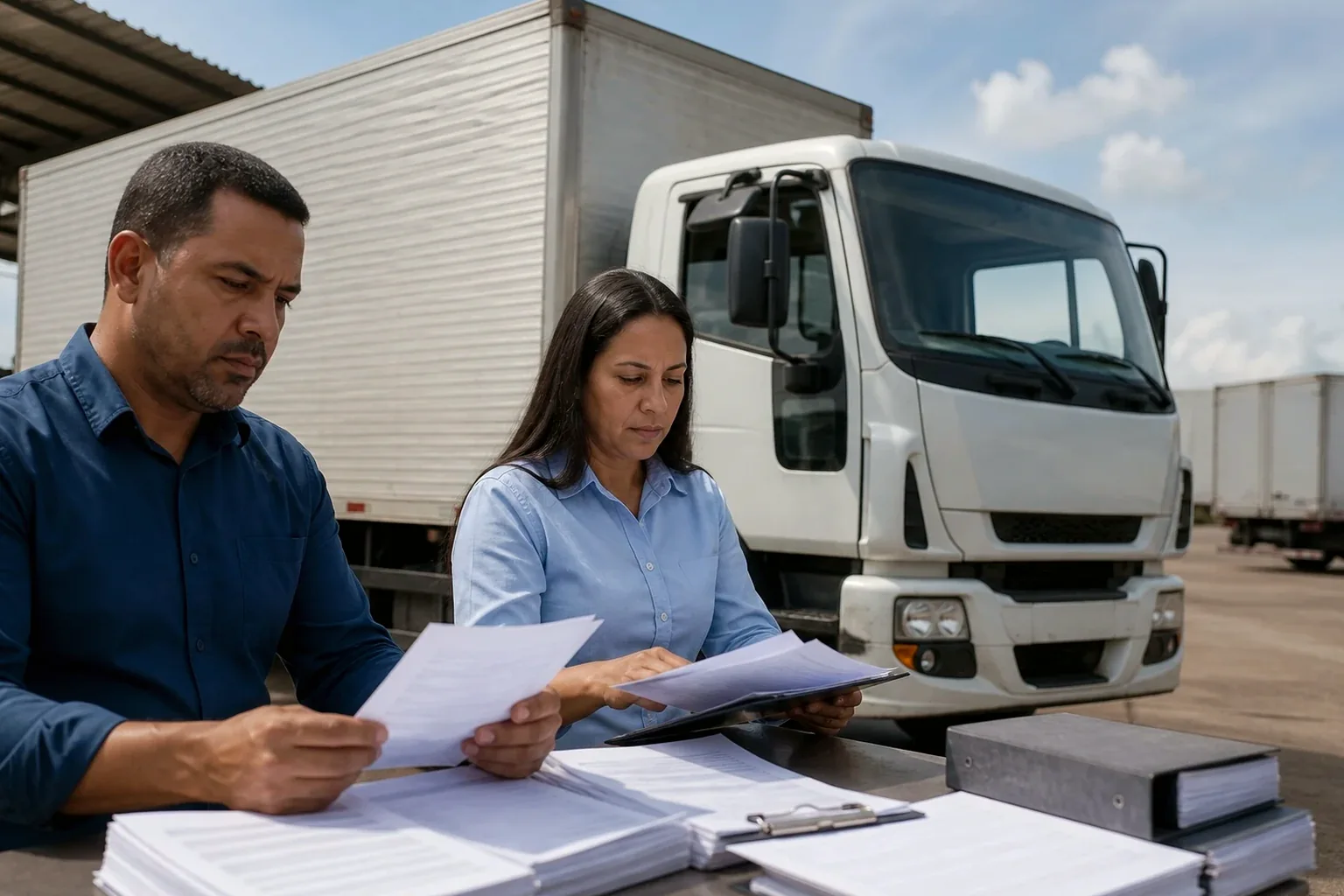 Despachante em Bauru processando o cadastramento na ANTT.
